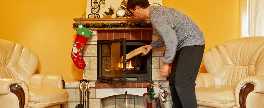 Rusted Metal Fireplace Restoration in Claremore, Oklahoma